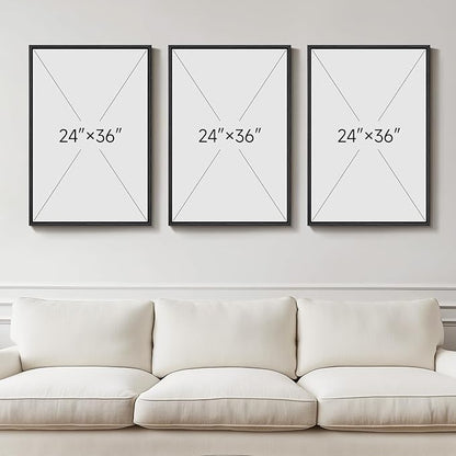 Large Framed Black and Beige Neutral Abstract Wall Art - Image 3