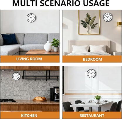 Modern Silent Wall Clock, 10inch Non-Ticking Analog Battery Operated Clock - Image 8