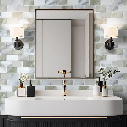 Art3d Peel and Stick Beige & White Wall Tiles – 12"x12" Thickened Design - Image 4