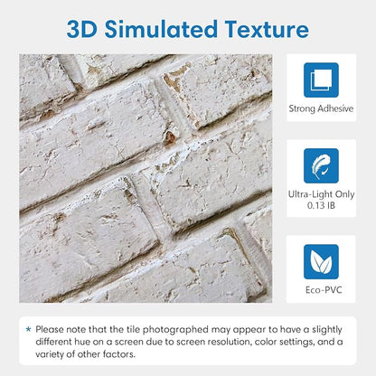 COMSTICKC 3D Faux Brick Wall Panels Peel and Stick, Small Size Self Adhesive - Image 5