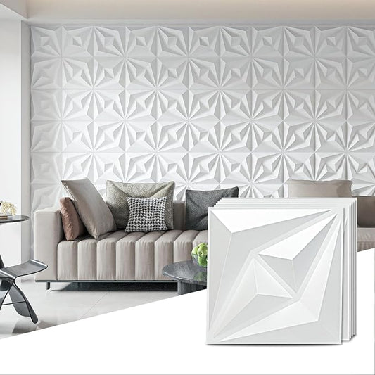 AMZDEPOT 3D Wall Panels for Interior Wall Decor, 3 Layout Options PVC Textured by AMZDEPOT