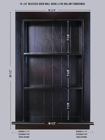 14x24 Aiden Recessed Wall Niche Medicine Cabinet Replacement, in The Wall - Image 2
