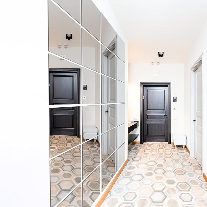 TRAHOME Home Gym Mirror Tiles for Wall, Living Room, Over The Door - Image 4