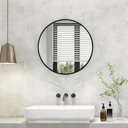 NEWBULIG 20 Inch Round Wall Mirror, Bathroom Mirror - Image 7