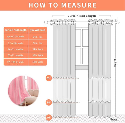 XiDi Pink Curtains for Girls Room, Kids Bedroom Blackout Curtains, Hot Pink - Image 7
