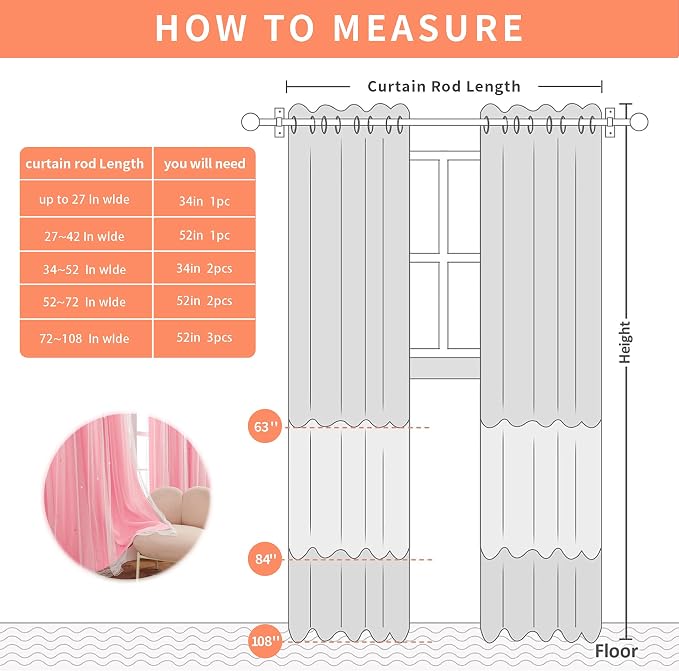 XiDi Curtains for Girls Bedroom, Room Darkening Hot Pink Curtain, 1 Panel - Image 7