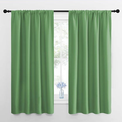 NICETOWN RV Blackout Curtains for Camper Windows, Froest Green, Short Blackout by NICETOWN