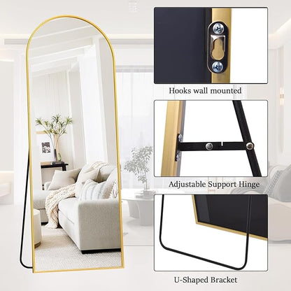 Rowjut Floor Mirror Arched Full Length Mirrors, Mirror Full Length Standing - Image 7