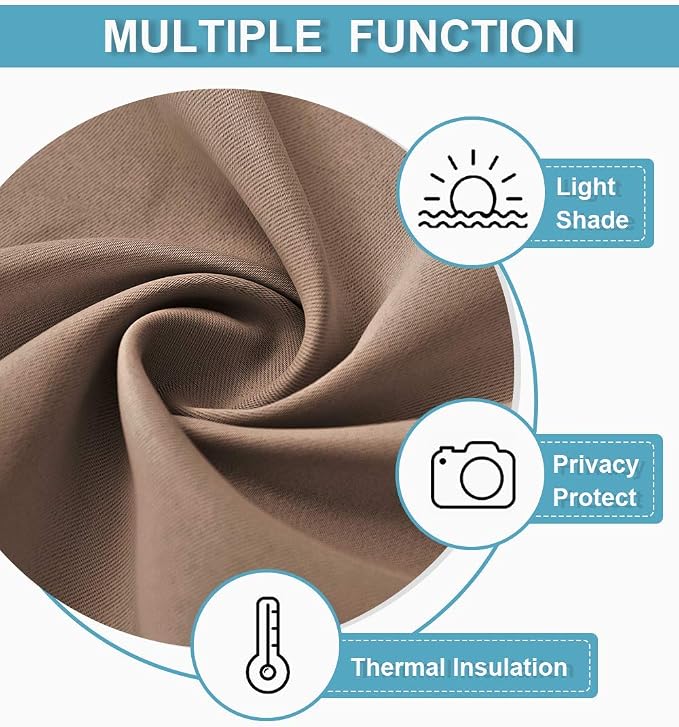 RYB HOME Room Divider Blackout Curtains, Thermal Insulated Sound Blocking - Image 4