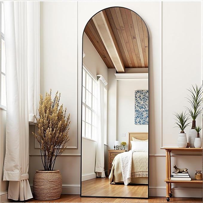 Dewfig Arched Full Length Mirror, Full Body Mirrors - Image 5