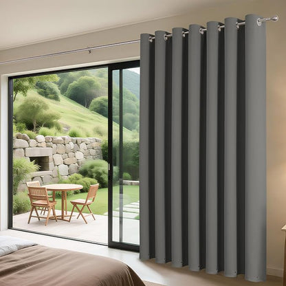 Joydeco Blackout Patio Sliding Door Curtains 84 Inches Long, Grommet Privacy - Image 3