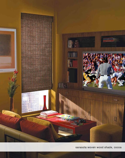 Cordless Woven Wood Roman Shades, 41W x 72H, Hatteras Camel, Sizes 20-72 Wide - Image 5
