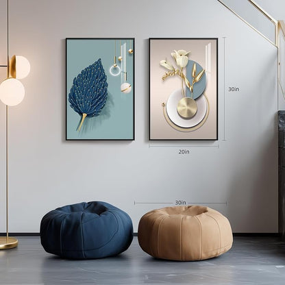 Framed Modern Luxury Wall Art for Bedroom, Large Bright Style Art Prints - Image 6