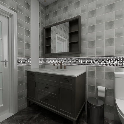 Wallpaper Border Trim Peel and Stick Vintage Black and White Boarders Self - Image 5