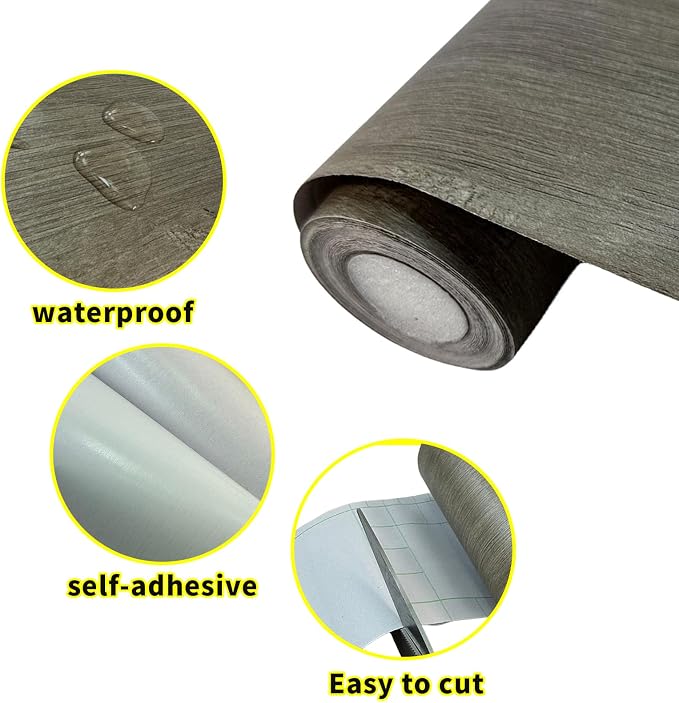 Teemall 10M Wood Grain Removable PVC Waterproof Border Wall Decor Self Adhesive - Image 2
