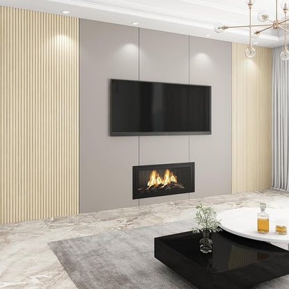 8-Pack WPC Wall Panels 118’’ x 6.3’’ 3D Slat Wall Panel Acoustic Wall Paneling - Image 5