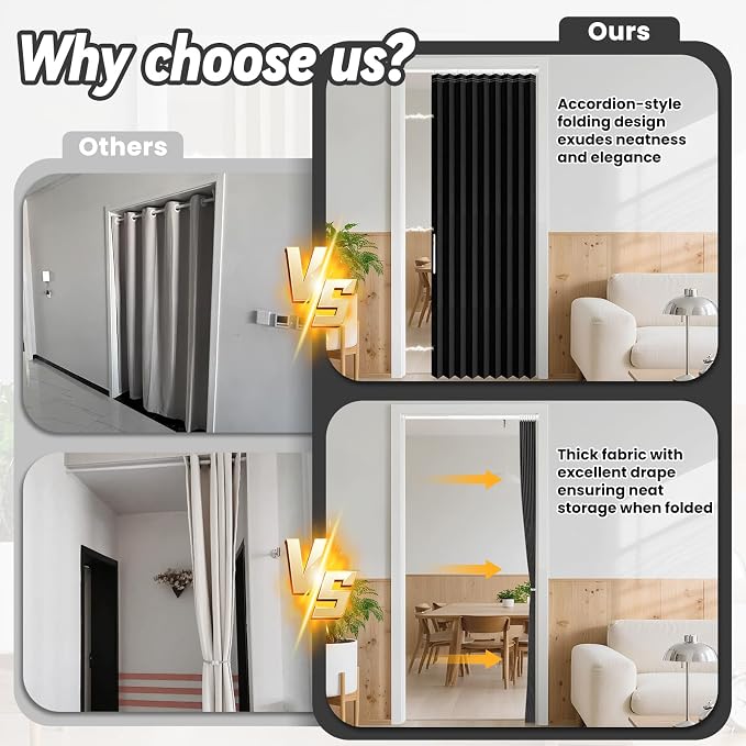 AJAZZ Blackout Sliding Door Curtains - Image 4