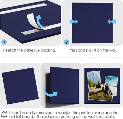 MaxGear Large Cork Board for Wall 48" x 36" Dark Blue Bulletin Board, 12 Pack - Image 4