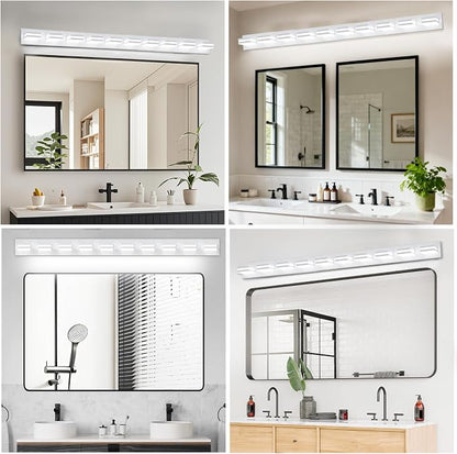 IZORRO LED Modern Bathroom Lights Fixtures, Matte White Acrylic Wall Lighting - Image 8