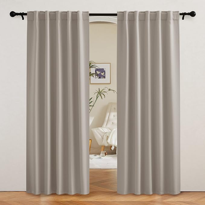 RYB HOME Blackout Curtains for Living Room, Privacy Thermal Insulating Window by RYBHOME