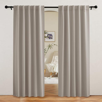 RYB HOME Blackout Curtains 80 inches Long Thermal Insulating Large Window by RYBHOME