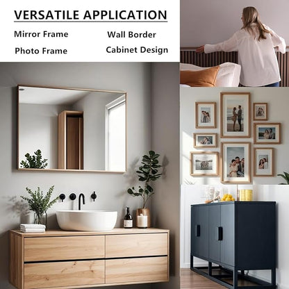 DESOMINOR 32FT Peel &Stick Wood Grain Wallpaper Border Removable Waterproof - Image 4