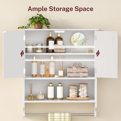 Iwell Bathroom Wall Cabinet, Over The Toilet Storage Cabinet - Image 5