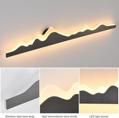 Qcyuui Wall Sconce with Remote Control 47.2inch Dimmable LED Wall Lights Black - Image 5