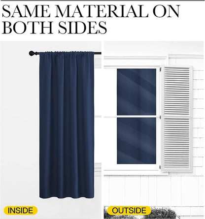 NICETOWN Navy Curtains Blackout Draperies - Image 6
