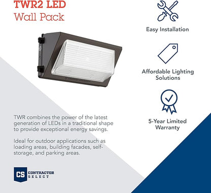 Lithonia Lighting 17" LED Wall Pack Outdoor Light Fixture, 3-Way Selectable CCT - Image 2
