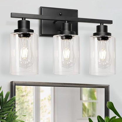 Ascher Bathroom Vanity Light Fixtures, 3 Light Wall Sconces Lighting - Image 8