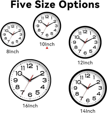 Roymnie Wall Clock Silent Non-Ticking Modern Clock Battery Operated 10 Inch - Image 6