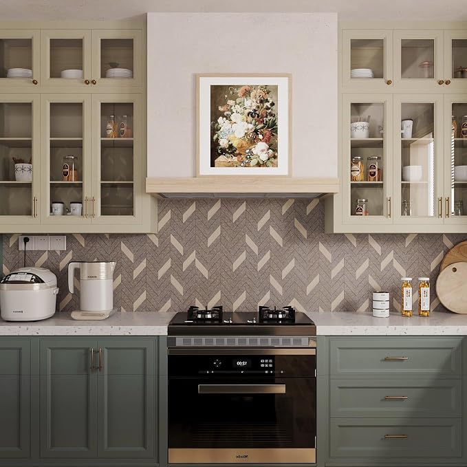 BOMENG Herringbone Peel & Stick Wallpaper - Image 5