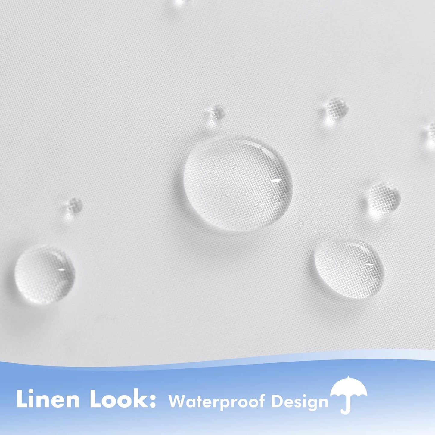 HolidayIdeas White Outdoor Sheer Curtains for Patio Waterproof, 4 Panels - 54 x 95 Inch - Light Filtering Voile Outside Curtains Grommet Drapes for Front Porch, Gazebo, Pergola, Backyard