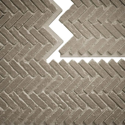 EverStone Herringbone Faux Brick Panel, 46 1/2"W x 25 1/4"H x 1"D, Antique - Image 9