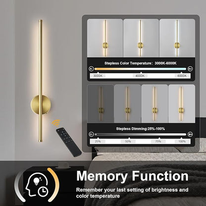 Battery Operated Modern Wall Sconces Set of Two, Rechargeable Wireless Wall - Image 4