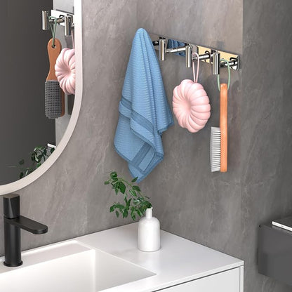 Wall Mounted Coat Rack-4 Hooks, Heavy Duty Stainless Steel Wall Hooks - Image 4