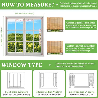 Bamboo Blinds 72x48 inch Bamboo Roman Shades - Image 6