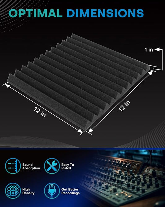 96 Pack Sound Proof Foam Panels - Image 2