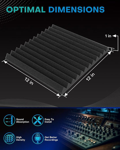 96 Pack Sound Proof Foam Panels - Image 2