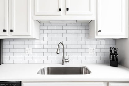 StyloVue Peel and Stick Backsplash Tile, 100-Piece 3" x 6" PVC Subway Tile - Image 2