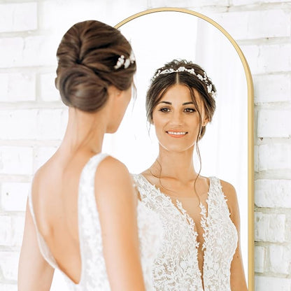 Sweetcrispy 59"x16" Arched Full Length Mirror, Leaning or Standing Full Body - Image 4