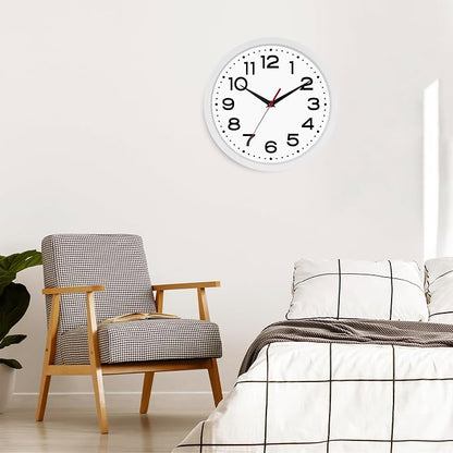 Wall Clock Silent Non-Ticking Modern Clock Battery Operated 8 Inch Small - Image 6