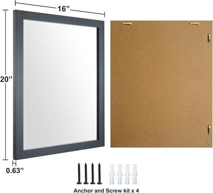 BOMINICA Rectangular Wall Mirror Framed Wall Mirror 16” x 20” - Image 4
