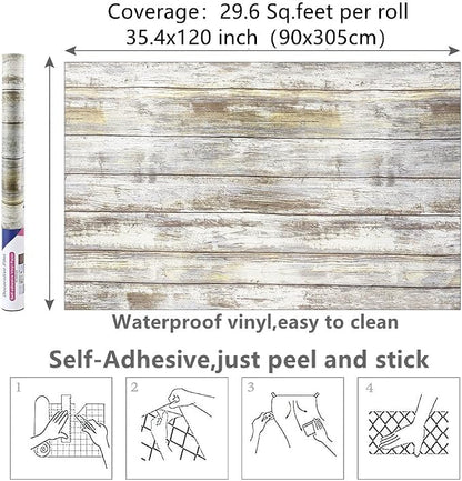 Wood Contact Paper Peel and Stick Wood Wallpaper Vinyl Decorative Plank Film - Image 7