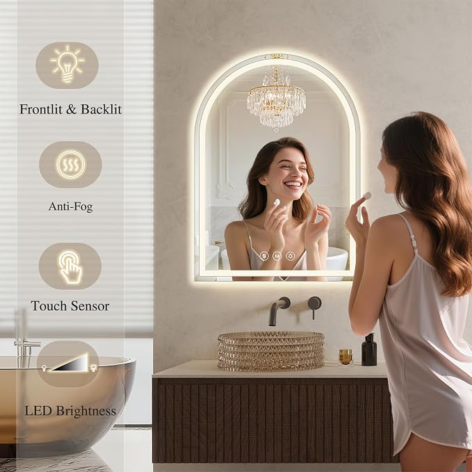Arched LED Bathroom Mirrors - Image 3
