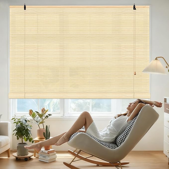 Bamboo Window Blinds, Roll Up Bamboo Blinds - Image 2