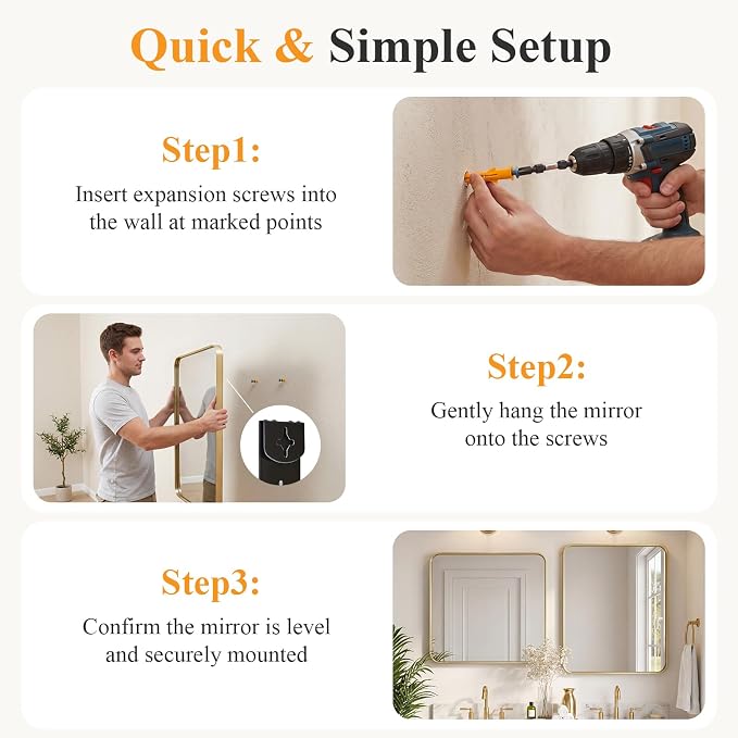 NEWBULIG 24X32 Inch Bathroom Mirror - Image 5