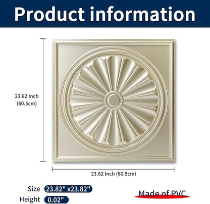 Art3dwallpanels Ceiling Tiles 12 Pack Drop Ceiling Tiles, 24 x 24 Inch High - Image 4