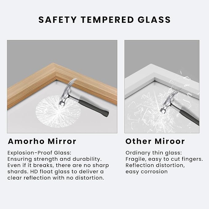Amorho 60 X30 Inch Bathroom Mirror - Image 3